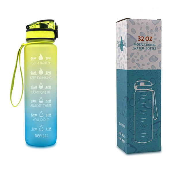 Trinkflasche 1L Zeitmarkierung