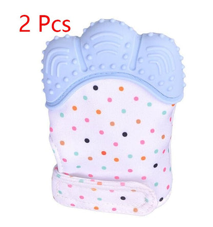 Baby teether baby anti-bite silicone molar gloves children's sound toys SimplyOnlineShopping