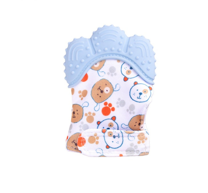 Baby teether baby anti-bite silicone molar gloves children's sound toys SimplyOnlineShopping