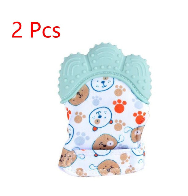Baby teether baby anti-bite silicone molar gloves children's sound toys SimplyOnlineShopping