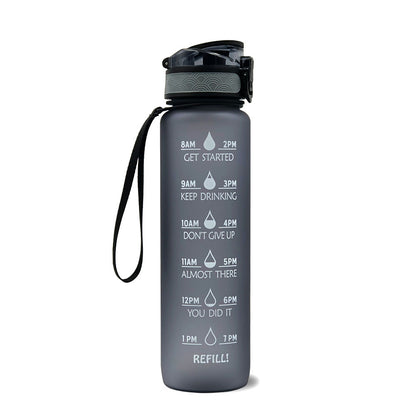 Trinkflasche 1L Zeitmarkierung