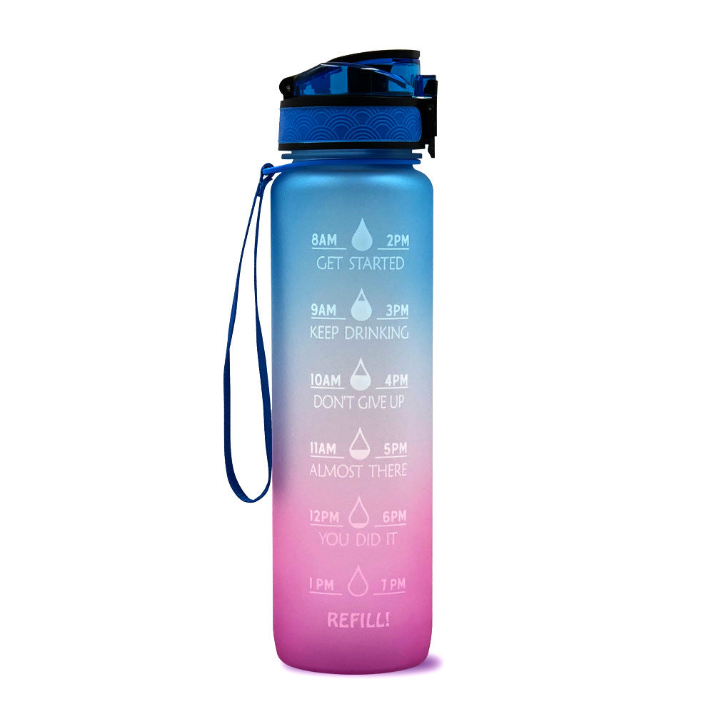 Trinkflasche 1L Zeitmarkierung