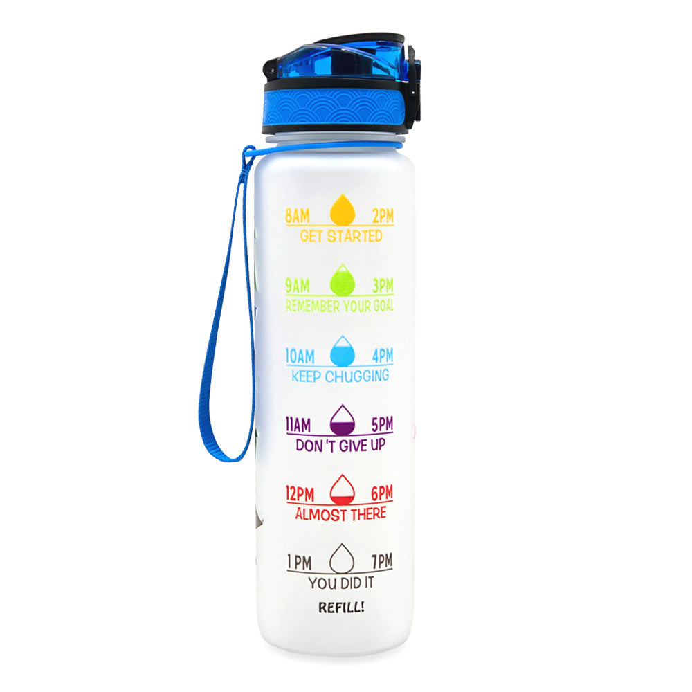 Trinkflasche 1L Zeitmarkierung