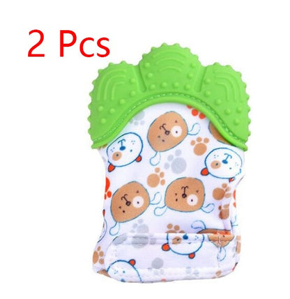 Baby teether baby anti-bite silicone molar gloves children's sound toys SimplyOnlineShopping