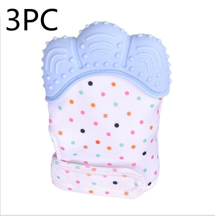 Baby teether baby anti-bite silicone molar gloves children's sound toys SimplyOnlineShopping