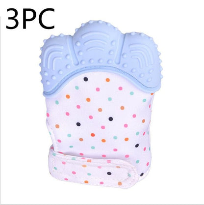 Baby teether baby anti-bite silicone molar gloves children's sound toys SimplyOnlineShopping