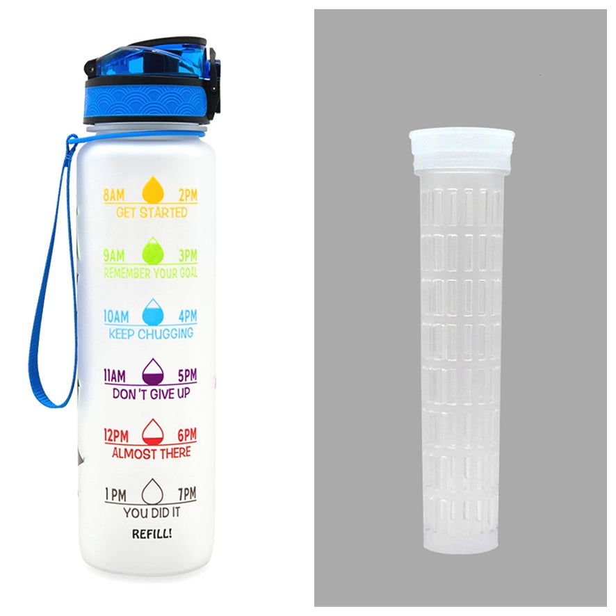 Trinkflasche 1L Zeitmarkierung
