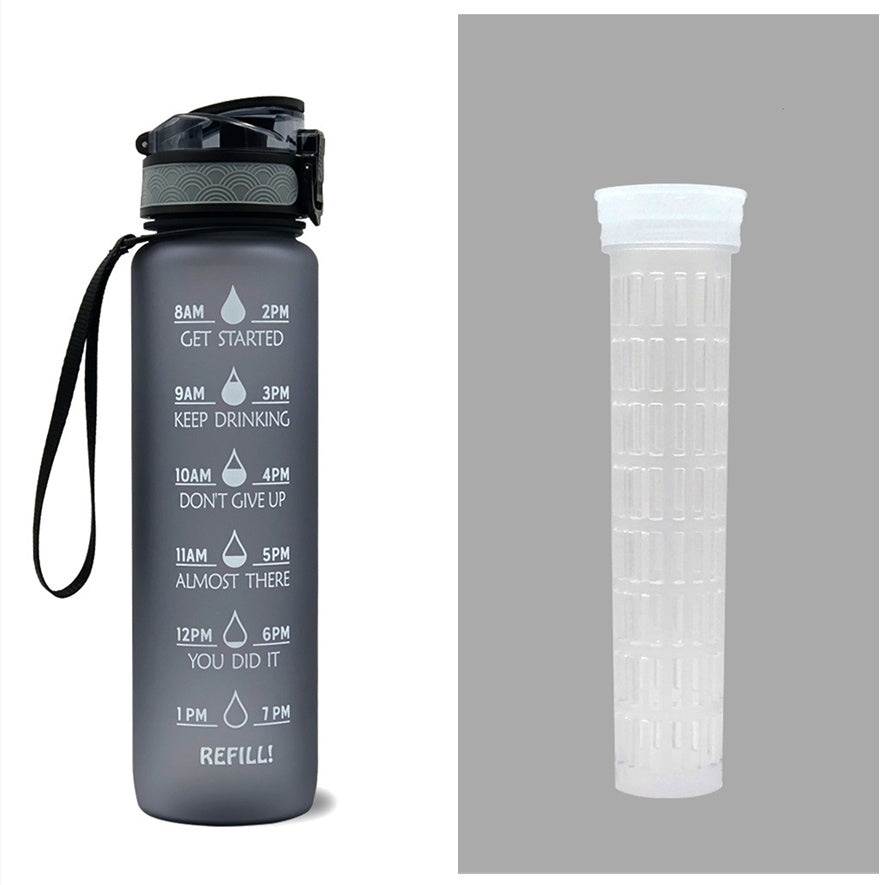 Trinkflasche 1L Zeitmarkierung