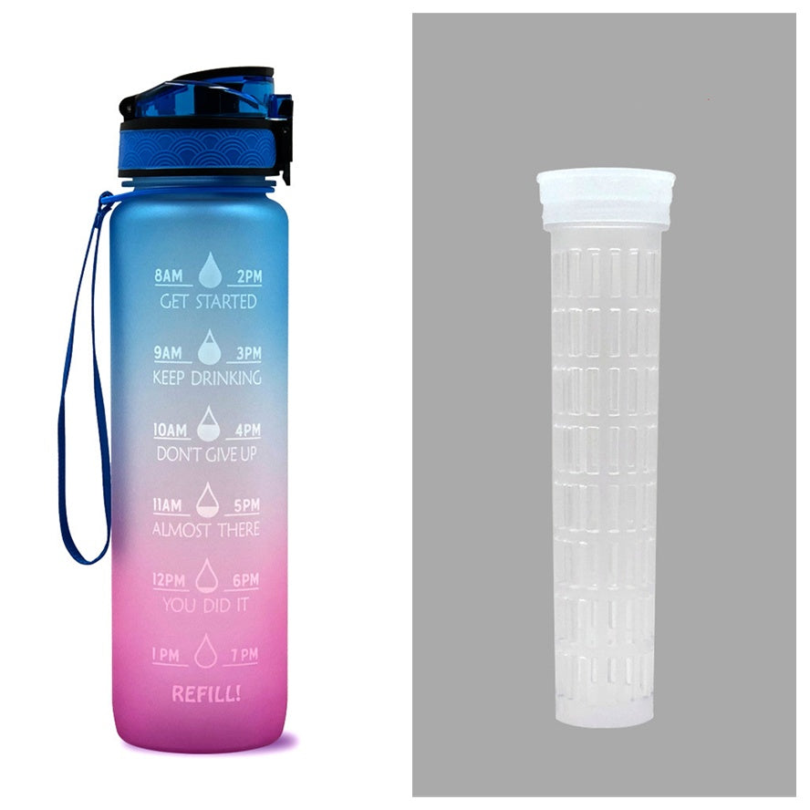 Trinkflasche 1L Zeitmarkierung