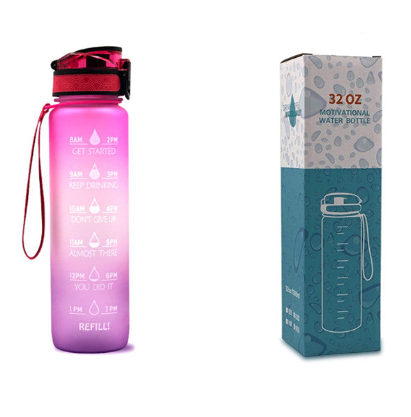 Trinkflasche 1L Zeitmarkierung