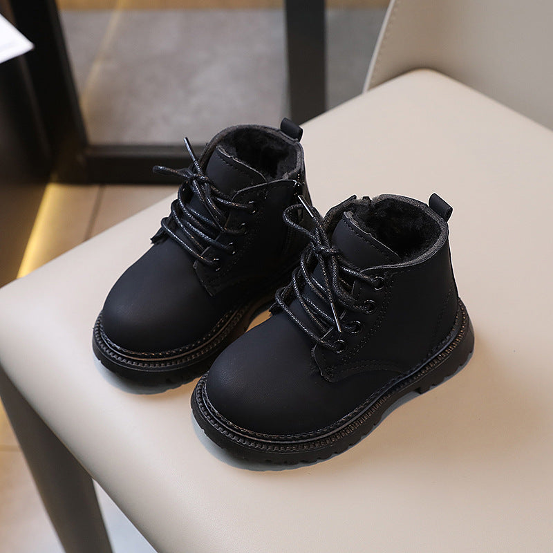 兒童低筒靴，側邊拉鍊