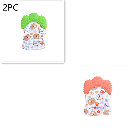 Baby teether baby anti-bite silicone molar gloves children's sound toys SimplyOnlineShopping