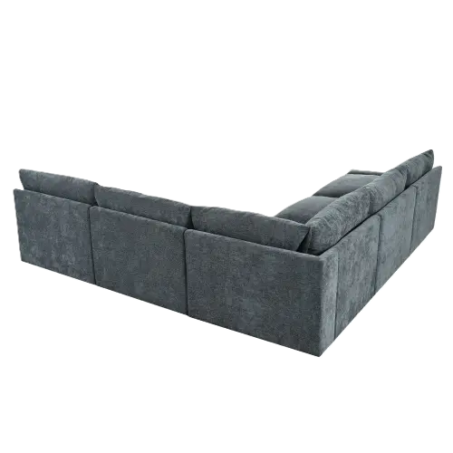 Modulares 115,5‑Zoll Ecksofa in Dunkelgrau mit Stauraum & Komfortpolstern SimplyOnlineShopping