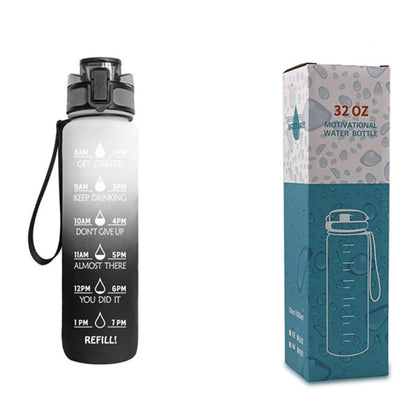 Trinkflasche 1L Zeitmarkierung