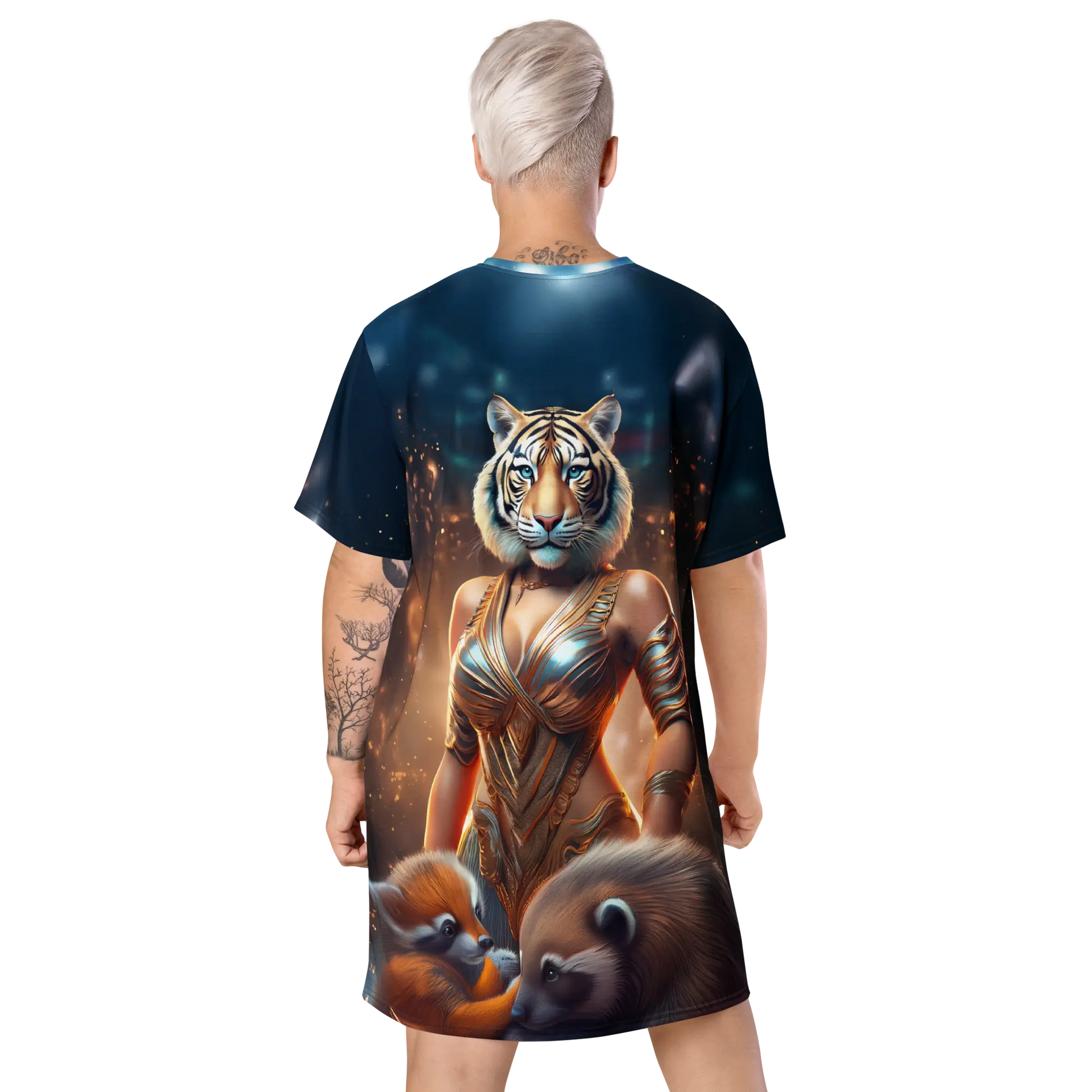 T‑Shirt‑Kleid Tiger‑Wächterin - SimplyOnlineShopping
