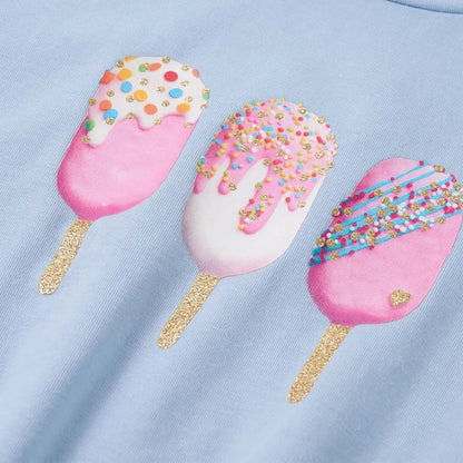 Kinder T‑Shirt – Ice Cream Print SimplyOnlineShopping