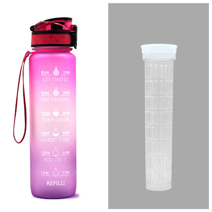 Trinkflasche 1L Zeitmarkierung
