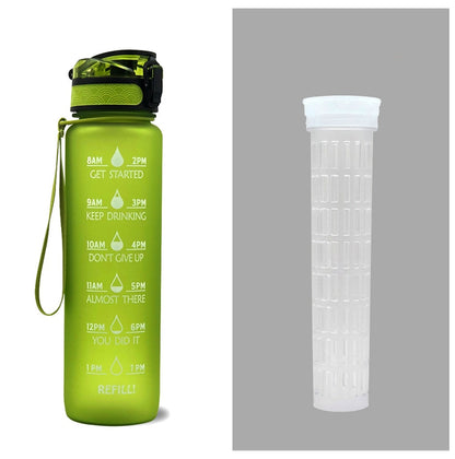Trinkflasche 1L Zeitmarkierung