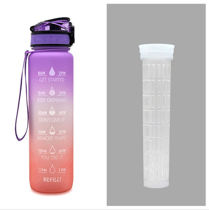 Trinkflasche 1L Zeitmarkierung